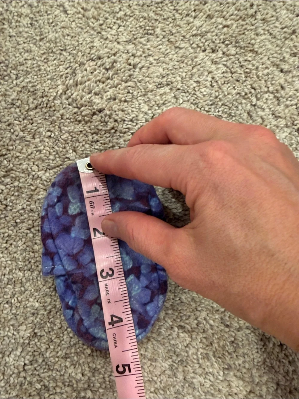 Plush Purple Patterned Baby Booties Fleece Slip-On 0-6 Months